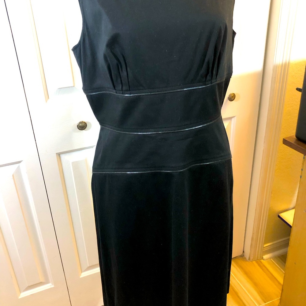 Calvin Klein Black Zipped fully lined dress